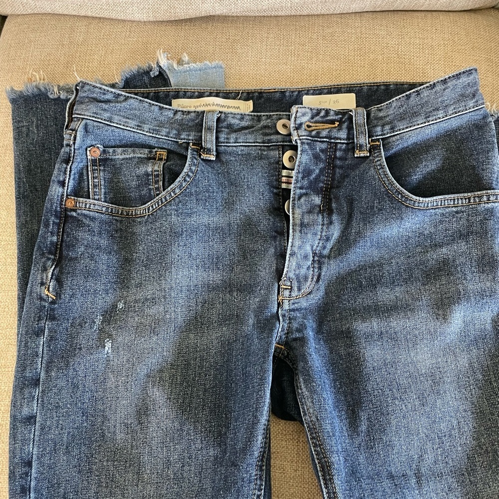 Pilcro and the Letterpress Blue Boot Cut Jeans - Picture 3 of 4
